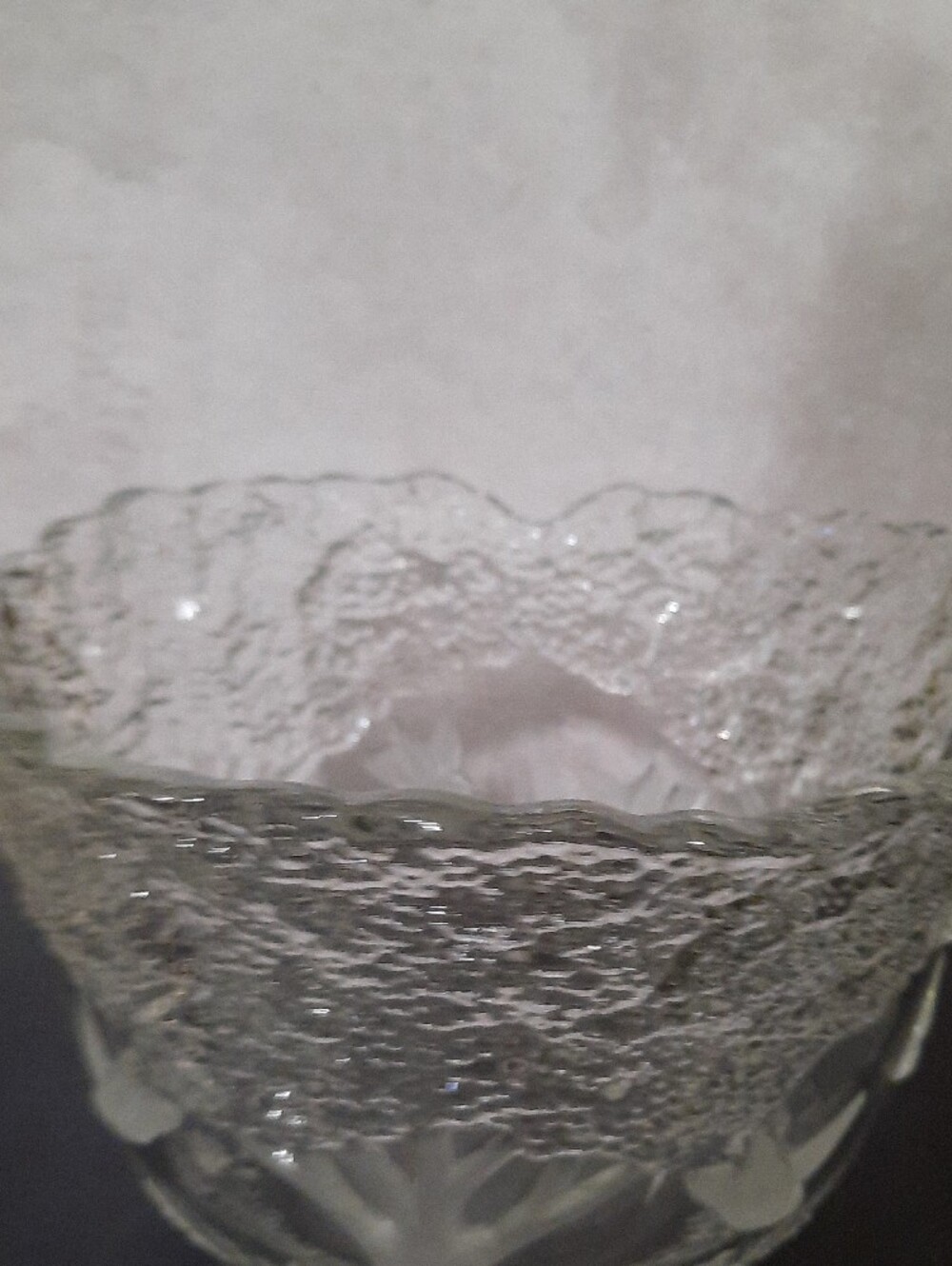 Vintage Mikasa " Tree Love" Pattern Clear Glass Bowl With 3D Birds & Trees - Picture 3 of 11